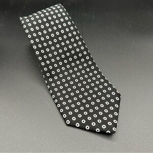 Polo Ralph Lauren Black & White Circle Silk Jacquard Tie – GORGEOUS!!!!